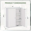 Wall-Mounted Wall Cabinet with Adjustable Shelves for Bathroom