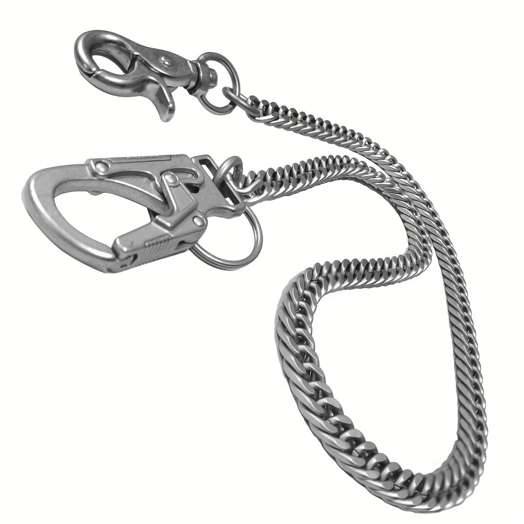 Wallet Chains & Pocket Chains - Chain Men Hip Hop Chain 25'' Dual-Button Lock Security Stainless Steel & - product detail