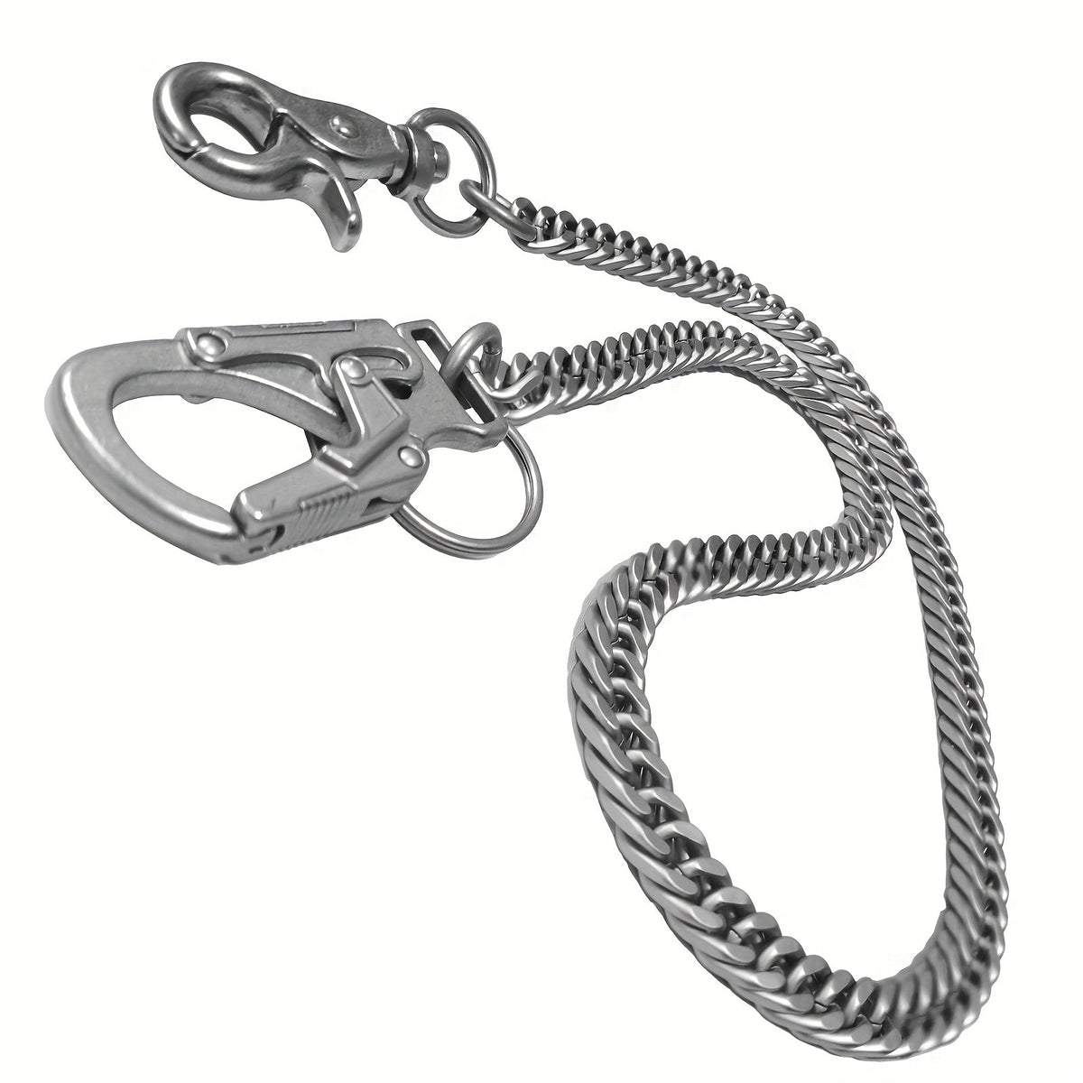 Wallet Chains & Pocket Chains - Chain Men Hip Hop Chain 25'' Dual-Button Lock Security Stainless Steel & - product detail