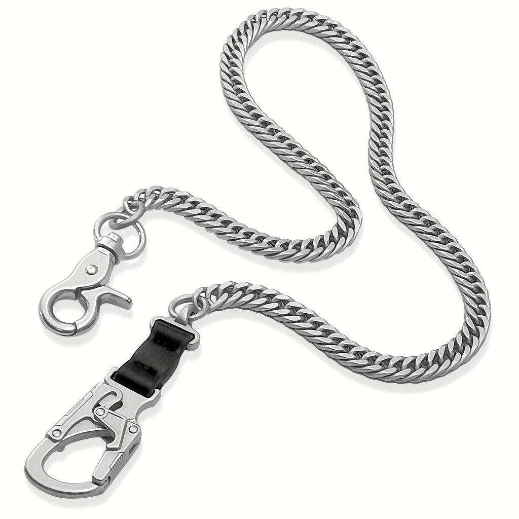 Wallet Chains & Pocket Chains - Chain Men Hip Hop Chain 25'' Dual-Button Lock Security Stainless Steel & - product detail