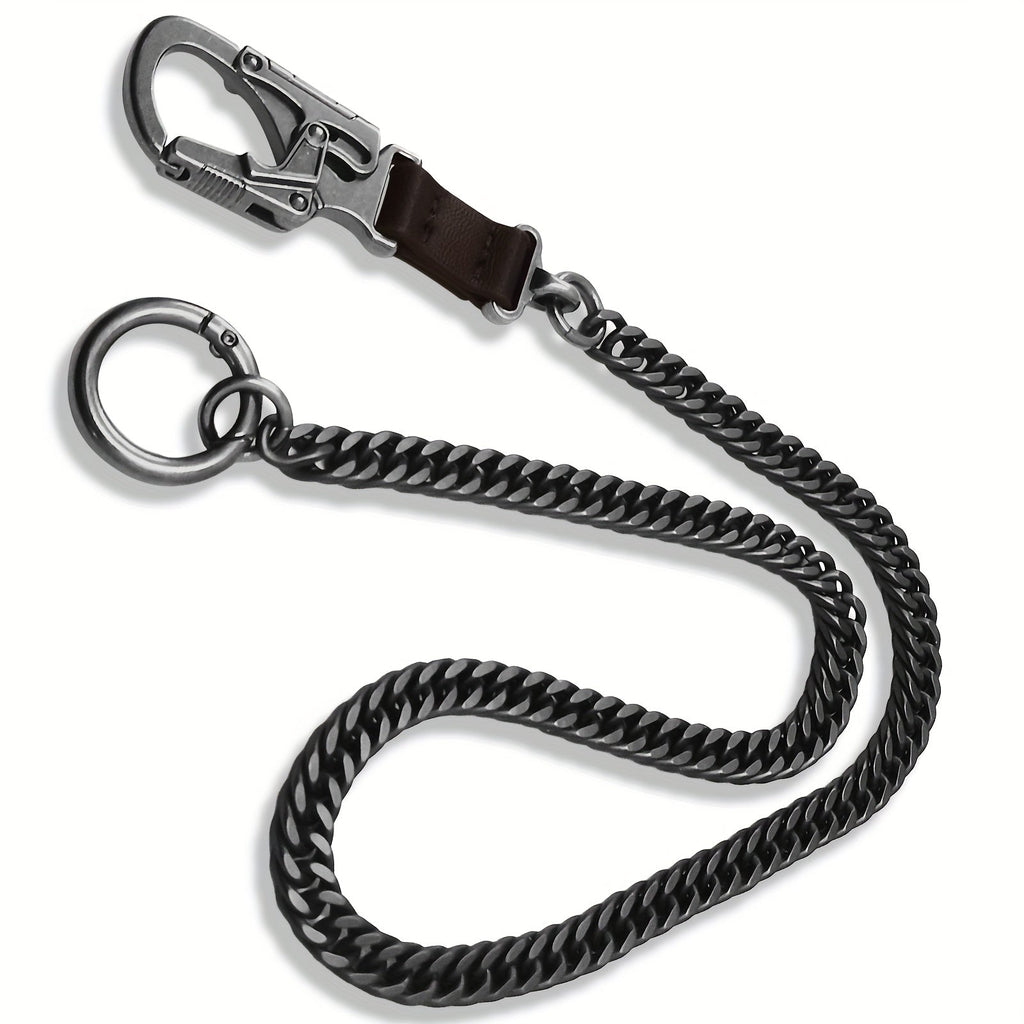 Wallet Chains & Pocket Chains - Chain Men Hip Hop Chain 25'' Dual-Button Lock Security Stainless Steel & - product detail