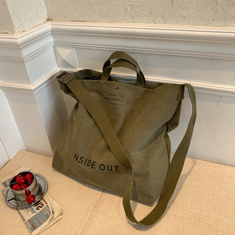 Two-Piece Lightweight Tote and Crossbody Bag Set for Women with Relaxed Shape and 3 Colors