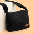5-Pocket Multi-Zip Organizer Crossbody Bag with Wide Webbing Strap, 9.65-Inch Body & 4 Colors