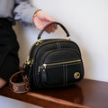 Women's Compact Multi-Pocket Camera Crossbody Bag with Top Handle & Three Neutral Colors for Travel