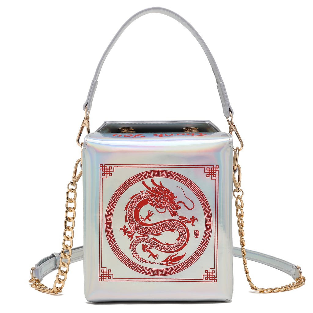 Crossbody Bag for Women – Dragon Pattern Novelty Messenger Removable – alternate view