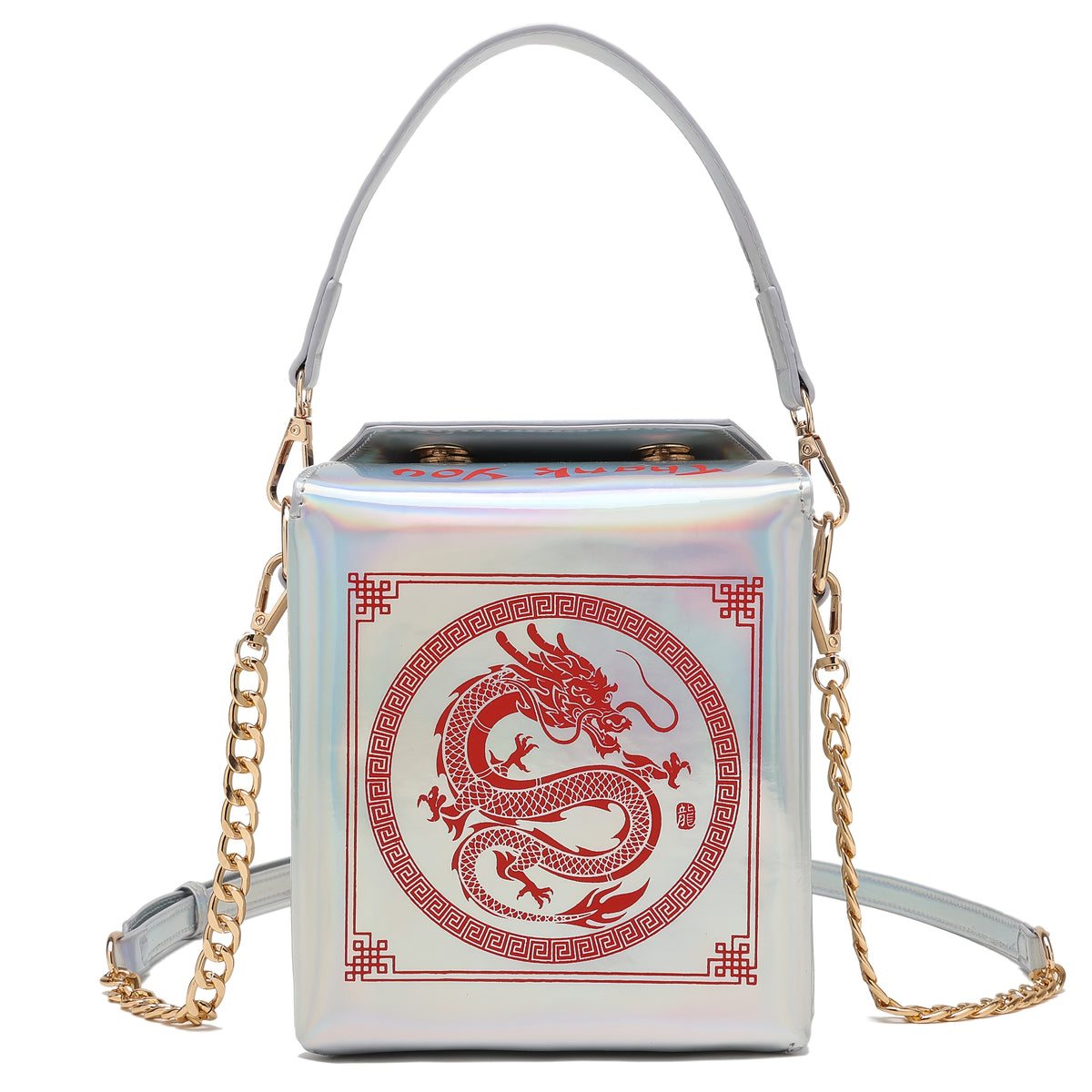 Crossbody Bag for Women – Dragon Pattern Novelty Messenger Removable – alternate view