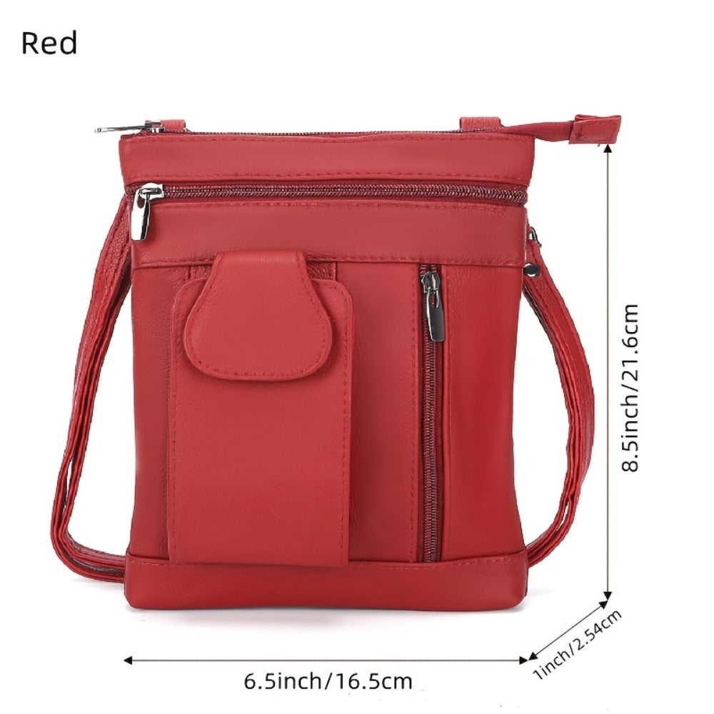 Crossbody Bag for Women – Genuine Leather, Adjustable Strap – detail view 16