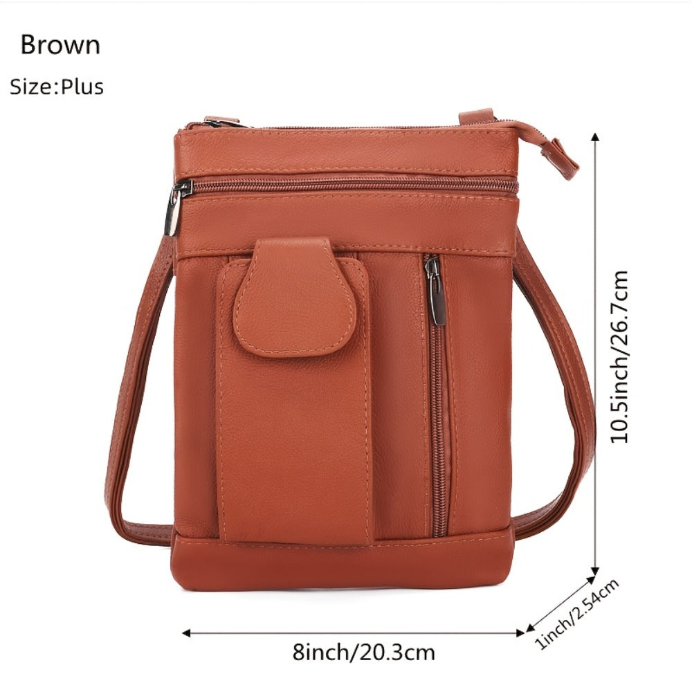 Crossbody Bag for Women – Genuine Leather, Adjustable Strap – detail view 4