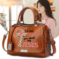 Western Crossbody Boston Bag with Jesus Scripture Graphic, Top Handles, Zip Closure & 2 Color Options