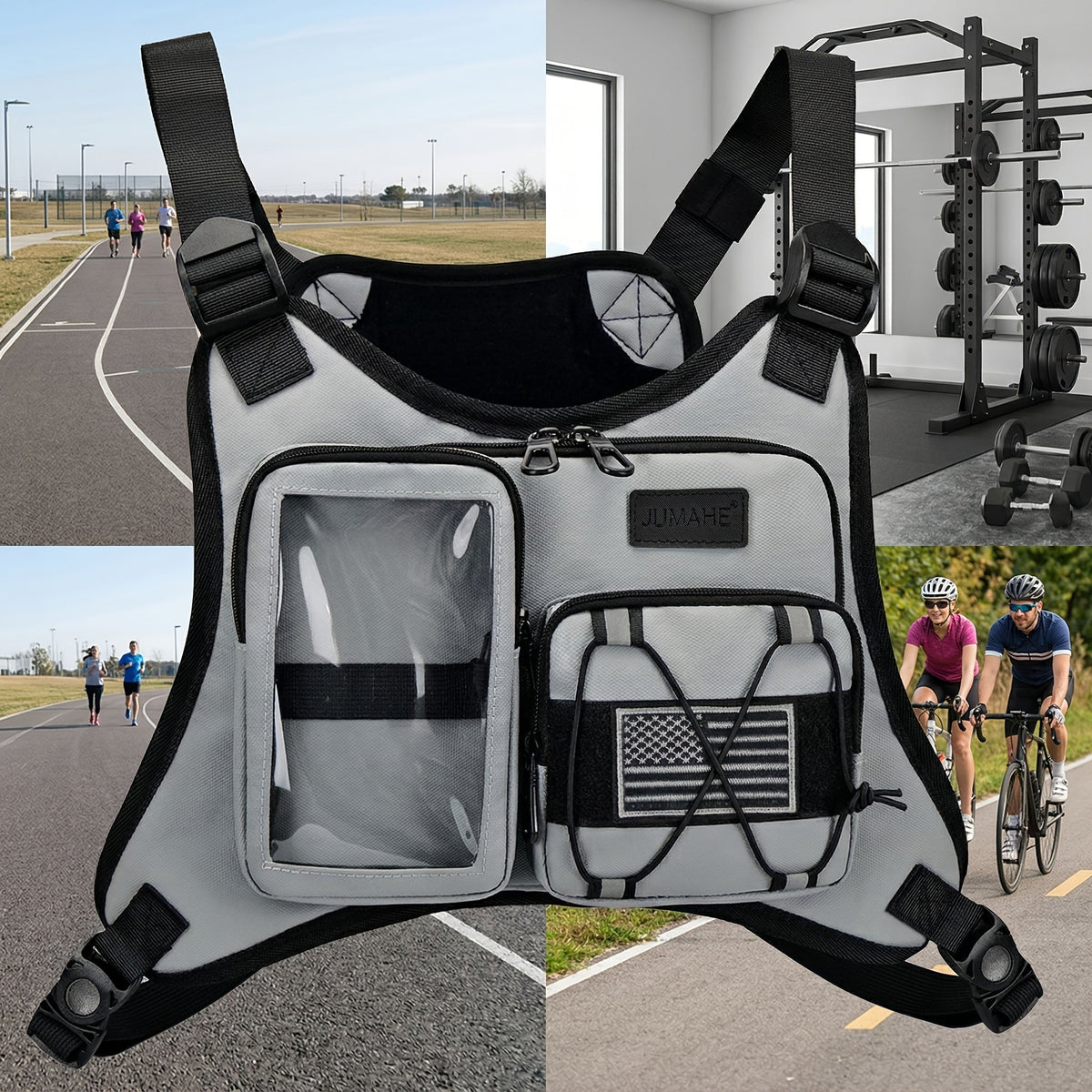 Running Vest Phone Bag in 4 Color Options with the Listed Color, Size or Set Options for Everyday Carry