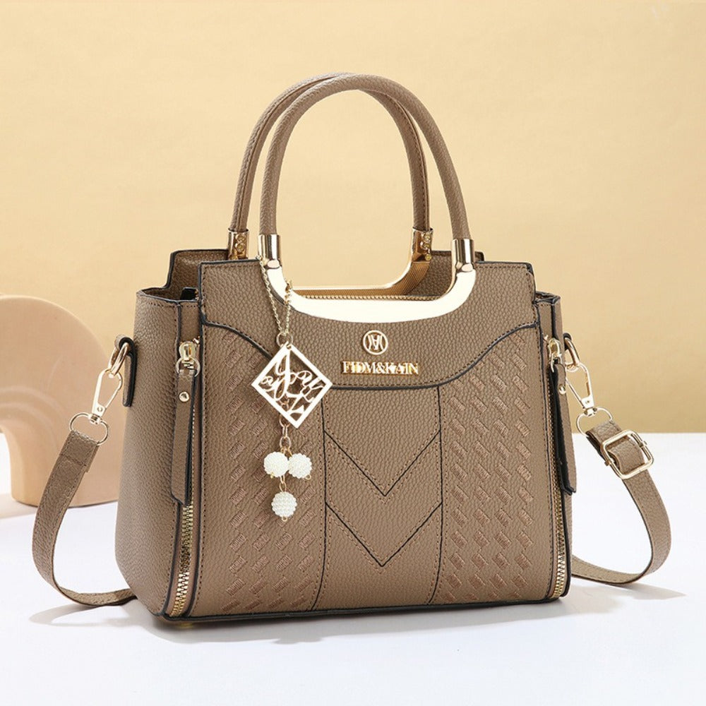 Tote Bag for Women – Large Embroidery Thread Texture Vintage – detail view 13