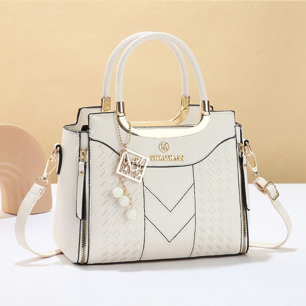 Tote Bag for Women – Large Embroidery Thread Texture Vintage – detail view 5