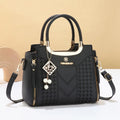Tote Bag Embossed Multi-Compartment Tote Handbag with Top Handles, Removable Strap and 6 Colors for Work