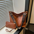 Two-Piece Lightweight Tote Bag Set for Women with Zipper Closure, Adjustable Strap and 10 Colors