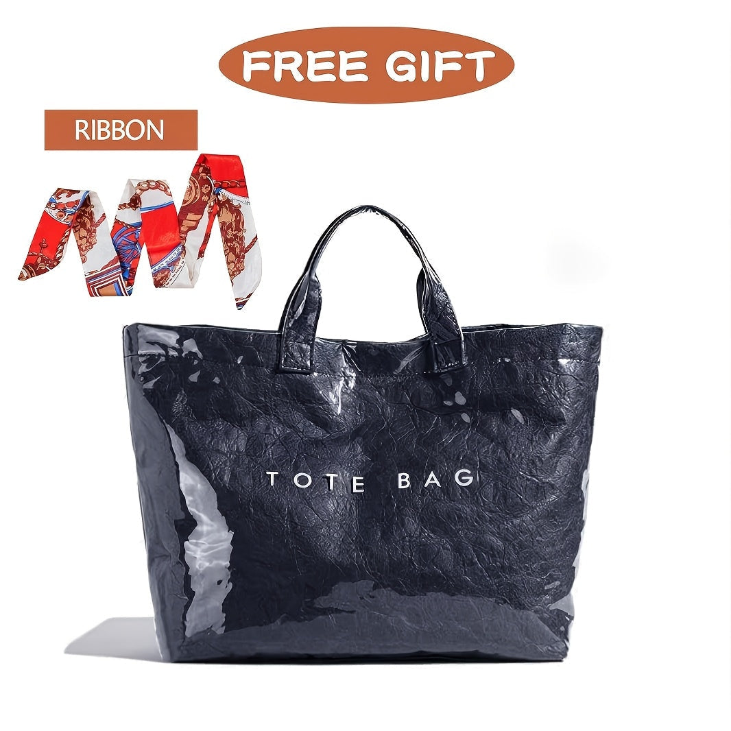 Large PU Leather Tote Bag for Women with Leopard Print, Open Top and 10 Fashion Color Options