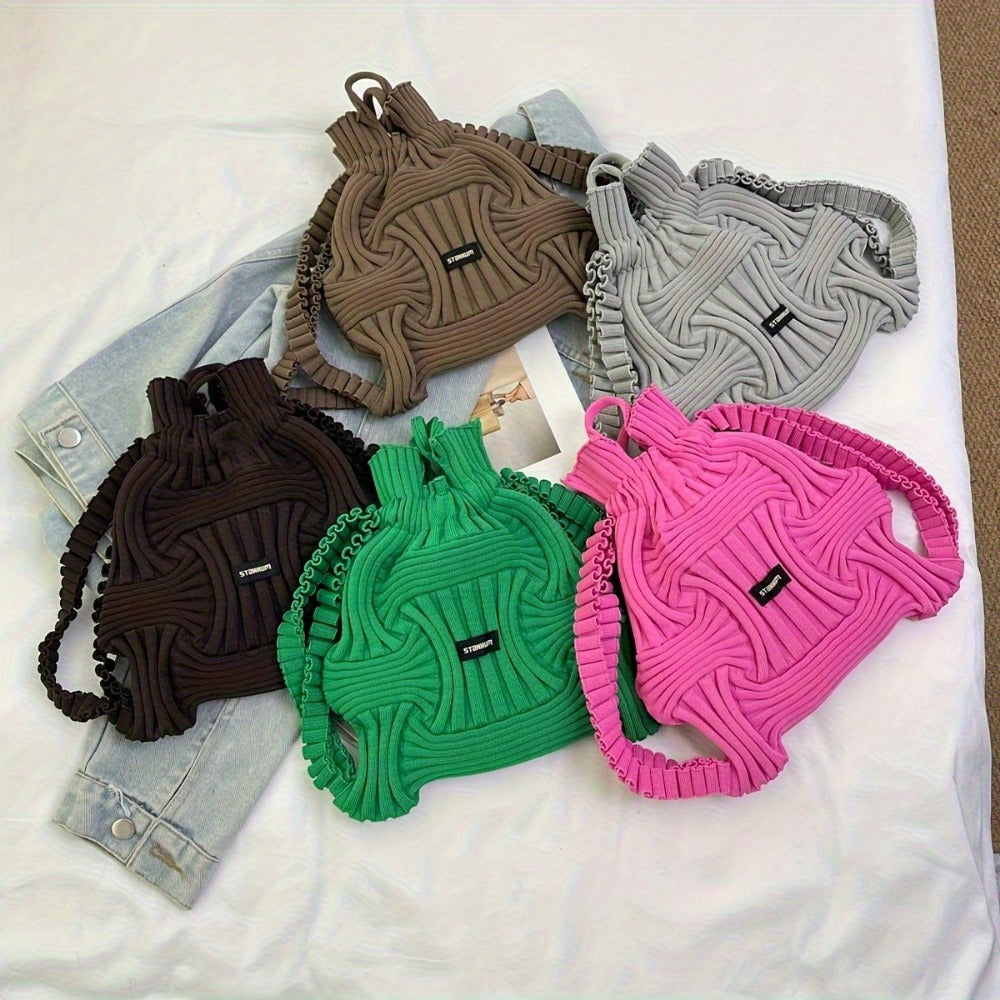 Tote Bag for Women – for Travel & Everyday Use, Knitted Top Handle Korean Aesthetic – detail view 9