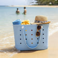Extra-Large EVA Tote Bag for Women with Lightweight Body and 10 Color Options with Item-Specific Color, Closure and Carry Choices