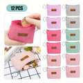 Women's Wallet 12-Pack Corduroy Mini Coin Purses with Zippers, Key Rings, Pastel Colors & Gift-Ready Variety