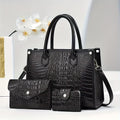 Women's Wallet 3-Piece Tote, Shoulder Bag and Wallet Set for Women with Structured Work and Travel Style & 5 Colors