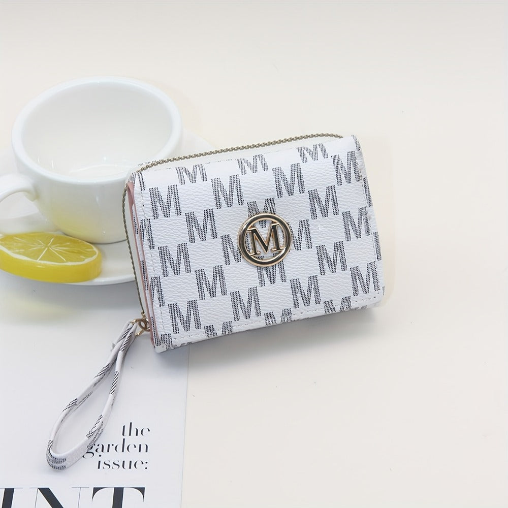 Women's Wallet – for Everyday Use, Designer Letter Print Trifold Fashionable – alternate view