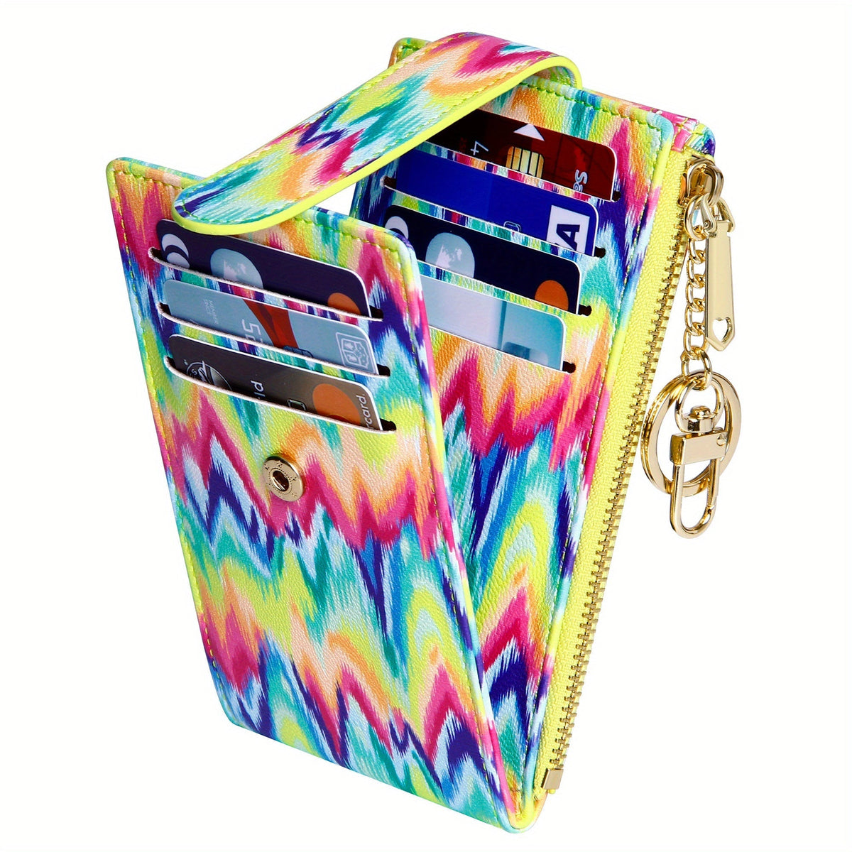 Women's Wallet – Foldable, Rfid Zipper Coin Colorful Mandala – detail view 3
