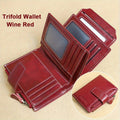 Genuine Leather Wallet for Women with Bifold or Trifold Layout, ID Window with the Listed Color, Size or Set Options for Everyday Carry