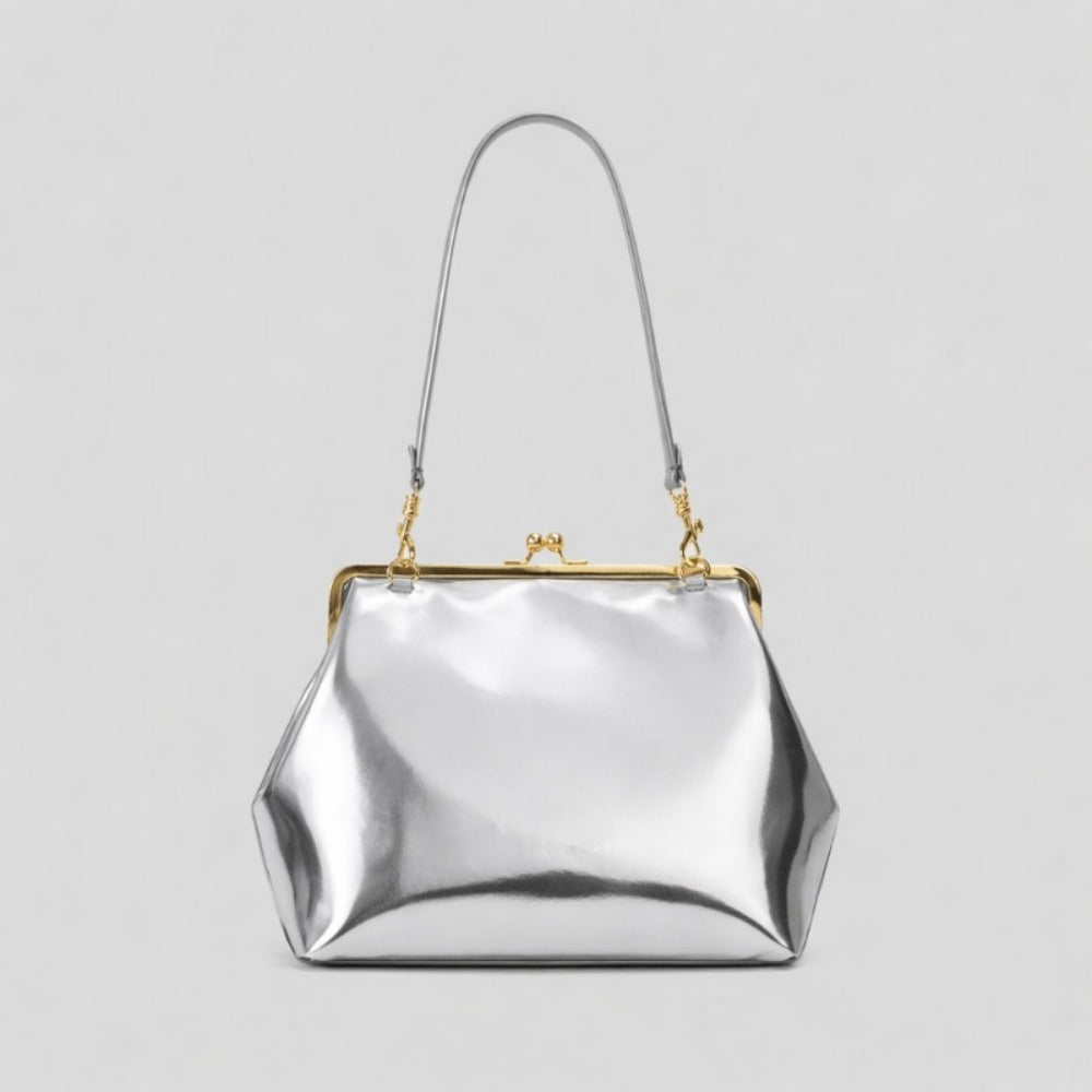 Women's Wallet – Large Metal Frame Clasp Clutch – detail view 16