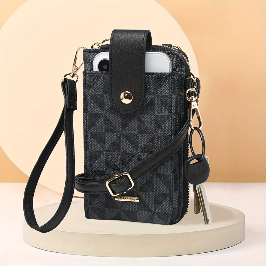 Women's Wallet Mini Phone Crossbody Wallet for Women with Adjustable Strap, Card Slots, Zip Closure & 9 Colors