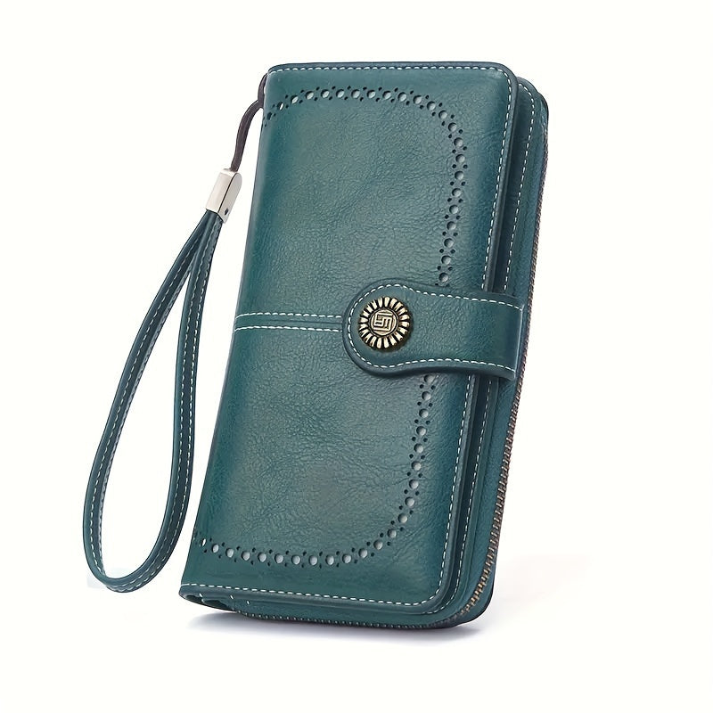 RFID Long Accordion Wallet with 12 or 23 Card Slots, Phone and Passport Storage & 10 Options