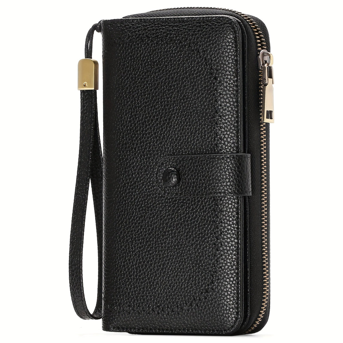 Women's Wallet, 45-Card Travel Wallet for Women with ID Window, Removable Wrist Strap and 2 Colors
