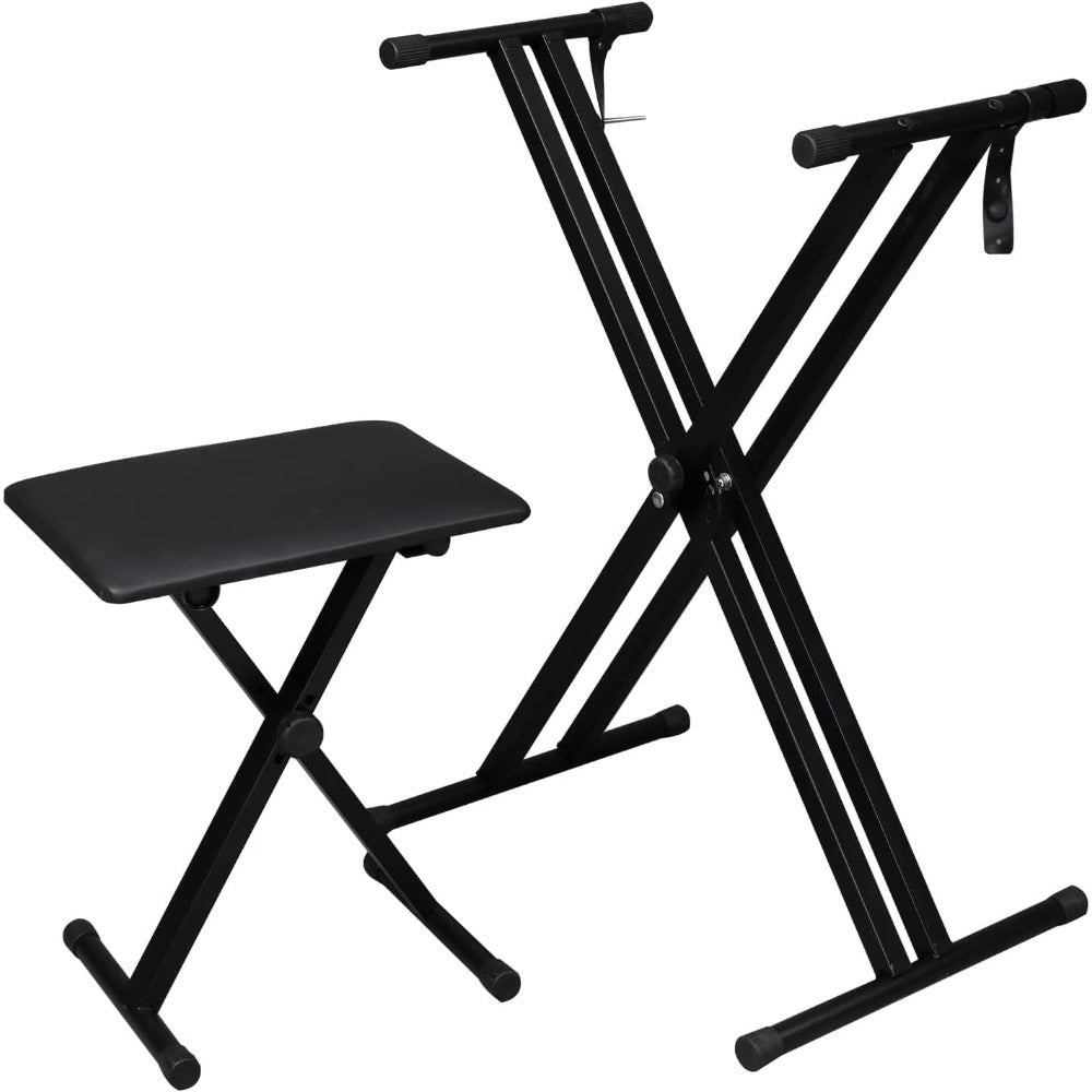 X-Style Keyboard Stand and Bench Set for 49, 61, 76 and 88-Key Pianos